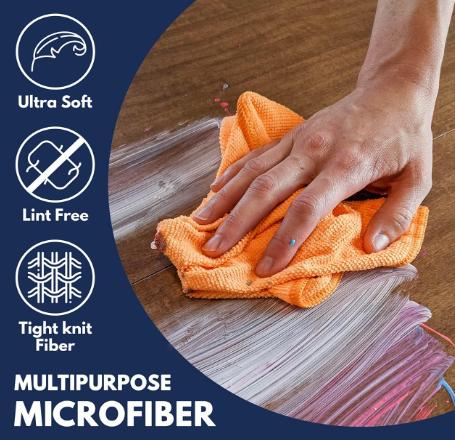 8 Pcs Microfiber Cleaning Cloth - 12