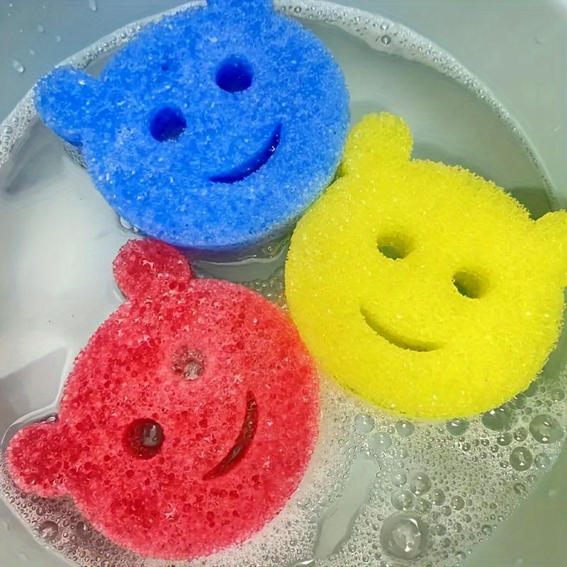 Bear shape warm cleaning sponge Kitchen sponge wipe