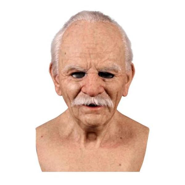 Realistic Halloween Mask for Adults – Funny Latex Old Man & Old Lady Masks for Pranks, Cosplay Costumes, and Parties