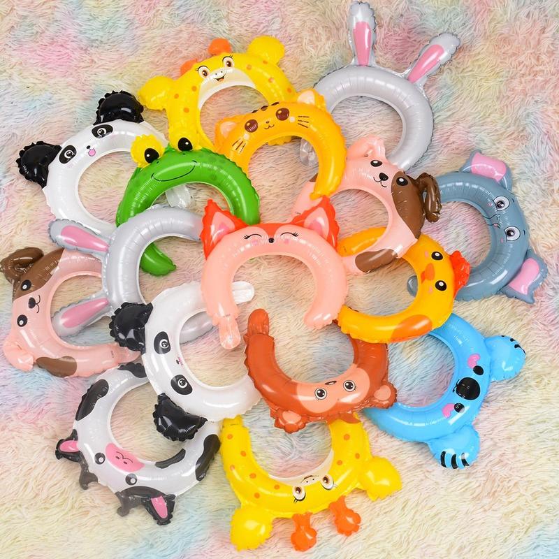 20pcs Random Color Cartoon Animal Pattern Headband Balloon, Party Decoration Balloon, Cute Party Decorations For Kids And Adults