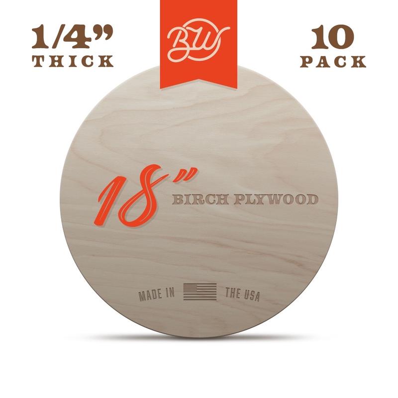 10 PACK of 18INCH BIRCH PLYWOOD ROUNDS