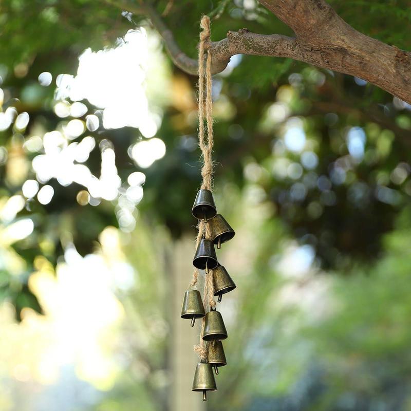 Witch Bell for Door Knob, 1 Count 2 Counts Handmade Witchcraft Door Hanging Bell, Rustic Witch Wind Chimes for Boho Home Room Decor