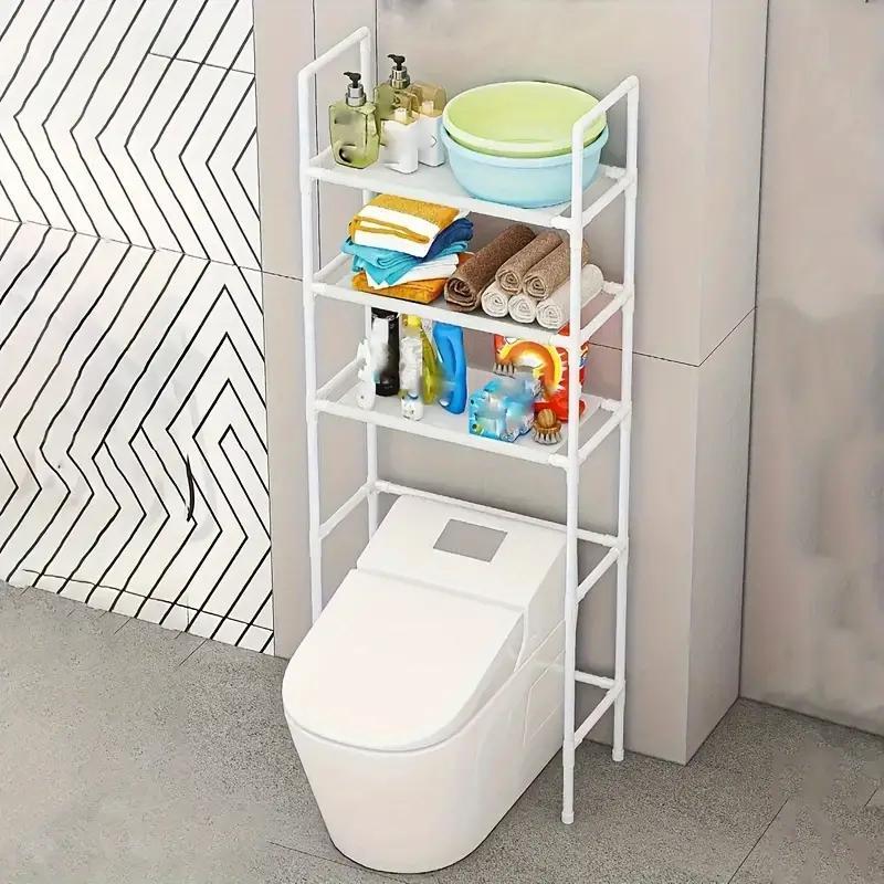 Bathroom Storage Rack, 1 Count Floor Mounted Bathroom Storage Rack, Bathroom Organizer, Home Organizer for Bathroom, Kitchen, Living Room