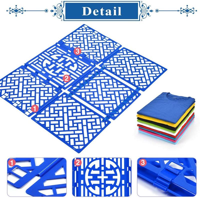 Shirt Folding Board t Shirts Clothes Folder Durable Plastic Laundry folders Portable Folding Boards for Travel Blue