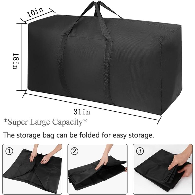 Extra Large Moving Bags with Strong Zippers & Carrying Handles, Storage Bags Storage Totes for Clothes, Moving Supplies, Space Saving Oversized Storage Bag Organizer for Moving, Traveling (2 Pack)