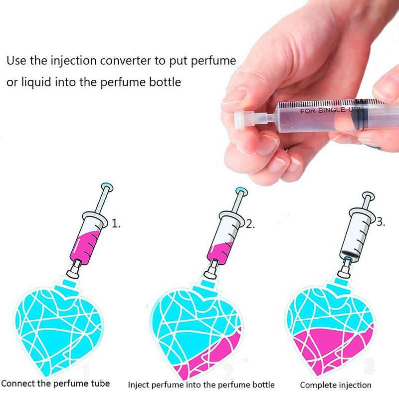 10ml Perfume Dispenser Kit, 2 5pcs Plastic Measuring Injection Perfume Refill Dispenser, Beauty & Personal Care Product