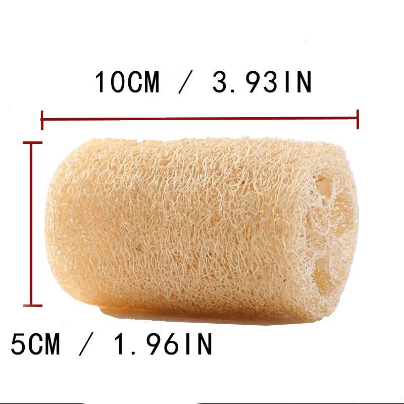 Natural Loofah Bath Sponge, 3 Counts Exfoliating Body Bath Deep Clean Loofah Bath Sponge, Bathing Accessories for Home Bathroom