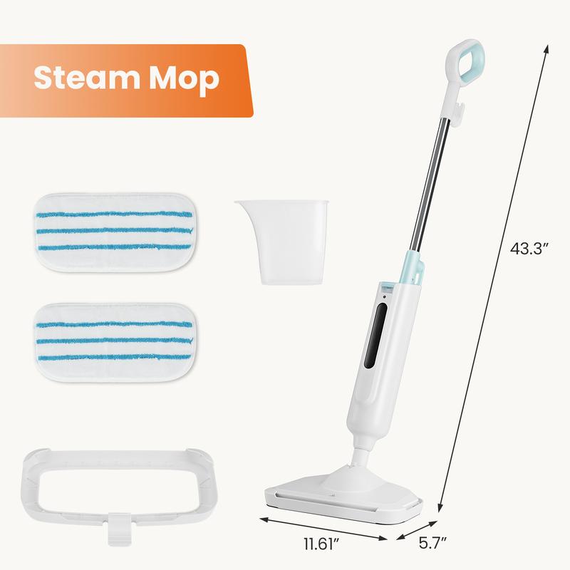 Steam Mop for Floor Cleaning,Lightweight Floor Steamer Cleaner for HardwoodMops for Floor Cleaning, Spray Mop with 400ml Refillable Bottle and 2 Replacement Pads Dry Wet Floor Mop for Household or Commercial Use Dust Mop for Hardwood Laminate Tile Ceramic