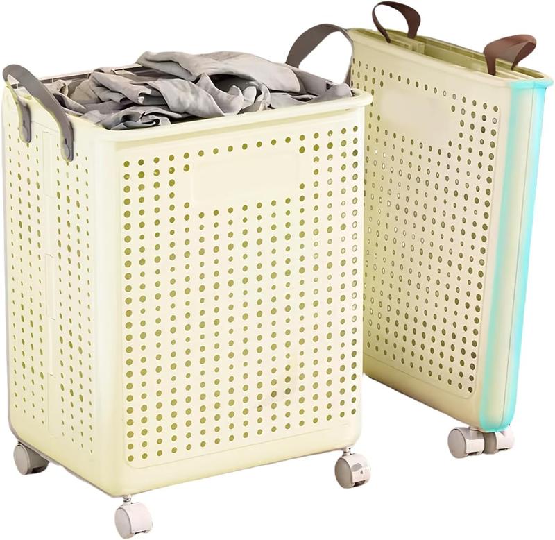 Foldable Laundry Basket hamper with casters for Washing Clothes