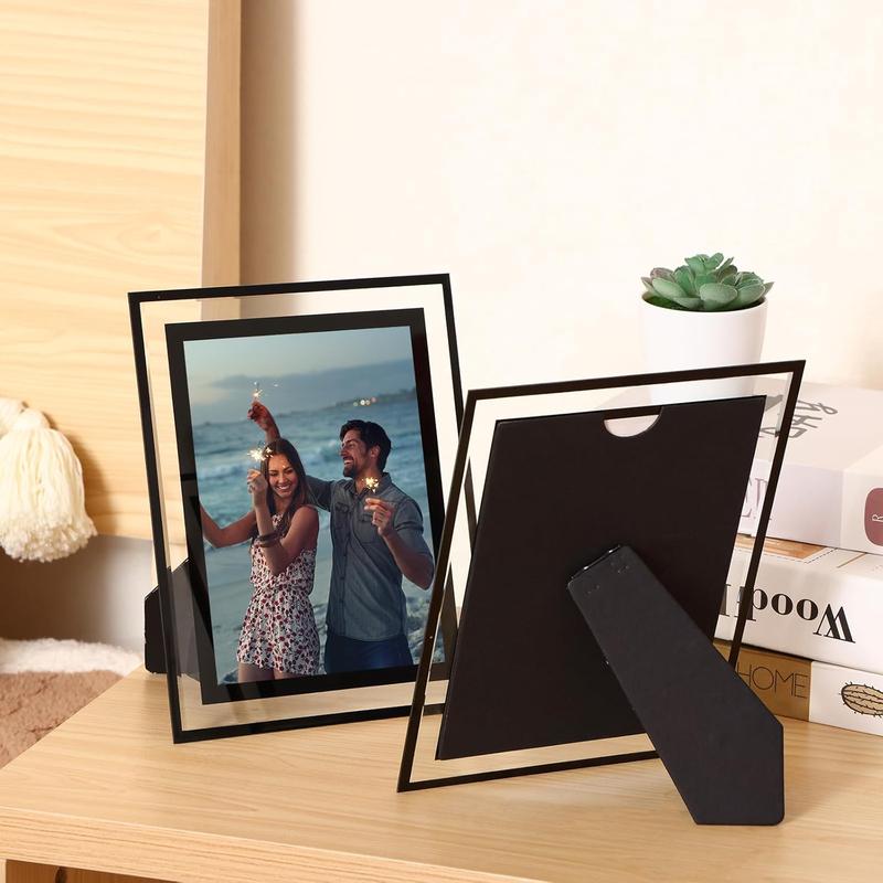 8x10 Picture Frames, Set of 3, Black Photo Frame, Tempered Glass, Tabletop Display Photo Frames for Wall Mounting or Table Top Display, Gift Photo Frame Decor