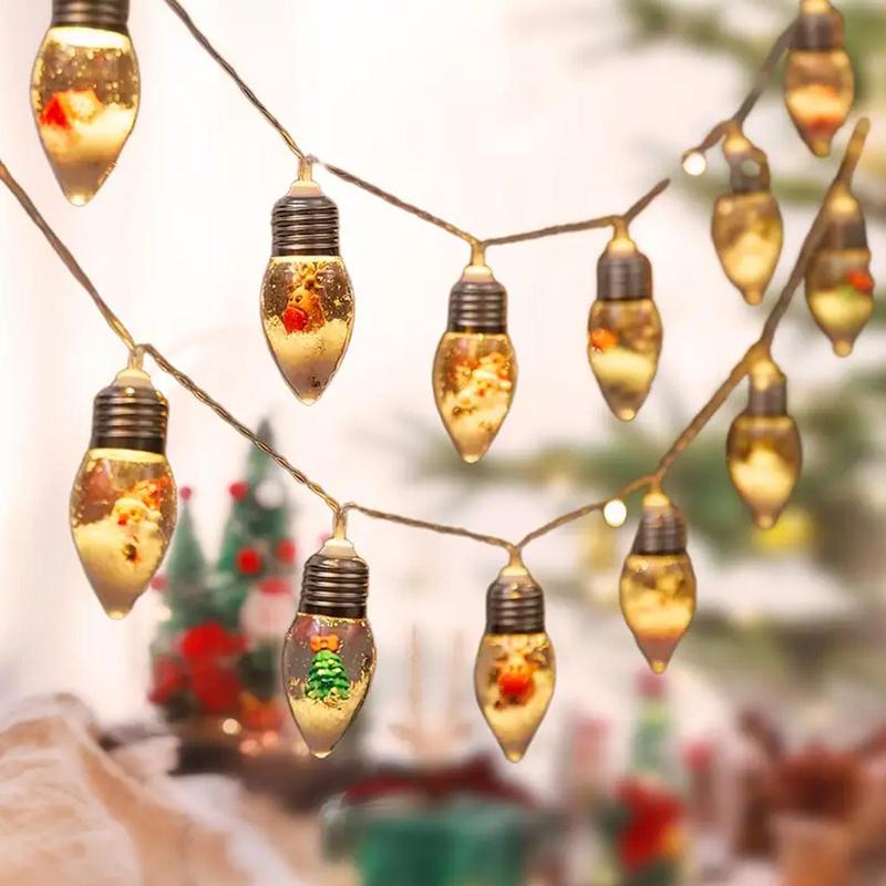 Christmas Cone Shaped String Light, Battery Operated LED Garland, Durable Plastic Indoor Party Games & Activities for Ages 14+