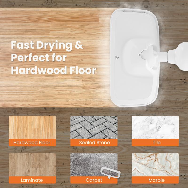 Steam Mop for Floor Cleaning,Lightweight Floor Steamer Cleaner forSpray Mops for Floor Cleaning, Microfiber Spray Mop with 580ml Refillable Bottle and 3 Replacement Pads Floor Mop for Household or Commercial Use Dust Mop for Hardwood Laminate Tile Ceramic