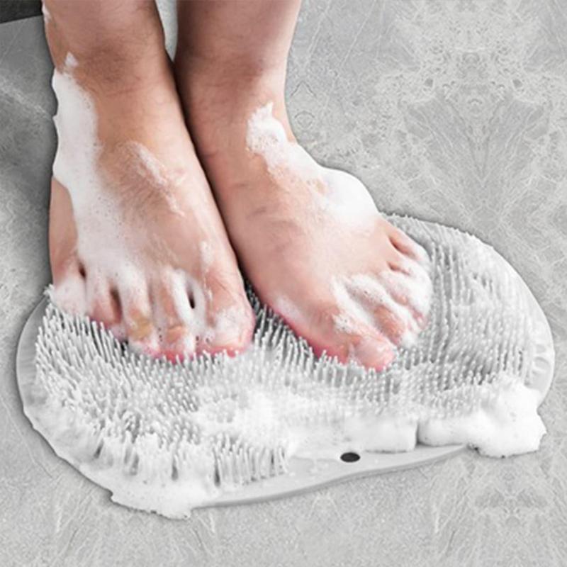 Body Hygiene Products Wall Mounted Silicone Bath Massage Pad, 1 Count Shower Foot Massager Scrubber, Bathroom Accessories Back Exfoliator Foot Massage Mat