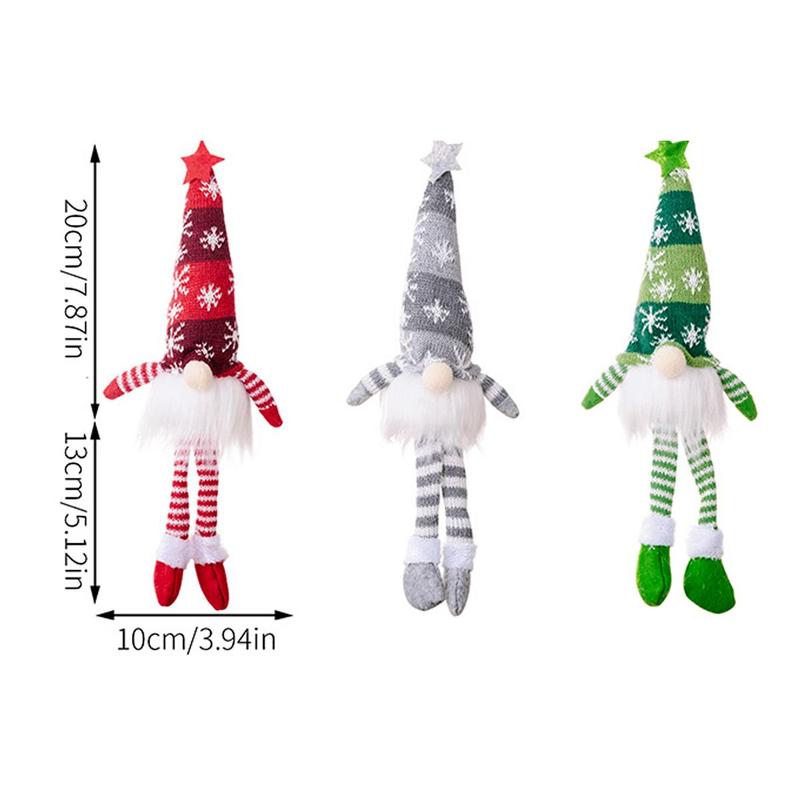 Christmas Cute Elf Design Hanging Light, 1 Count 3 Counts Creative Long-legged Doll Hanging Decor Ornaments , Home Wall Decor Supplies for Living Room Bedroom, Elf on The Shelf Great for Holiday Decoration Fireplace Window Decoration