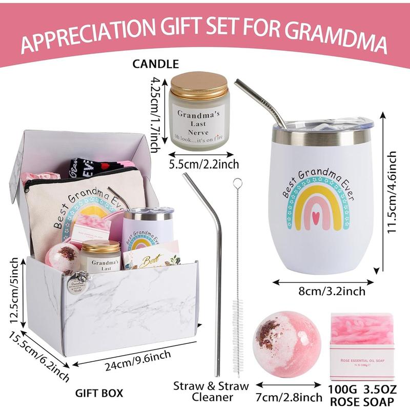 12 count Grandma Birthday Gifts, Grandma Gifts Box, Birthday Gifts for Grandma from Granddaughter Grandson,Nana Gifts Basket Grandma Birthday Gifts for Gigi Grandmother