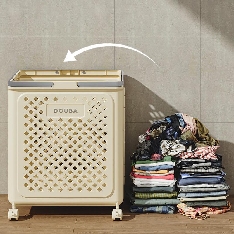 Foldable Laundry Basket hamper with casters for Washing Clothes