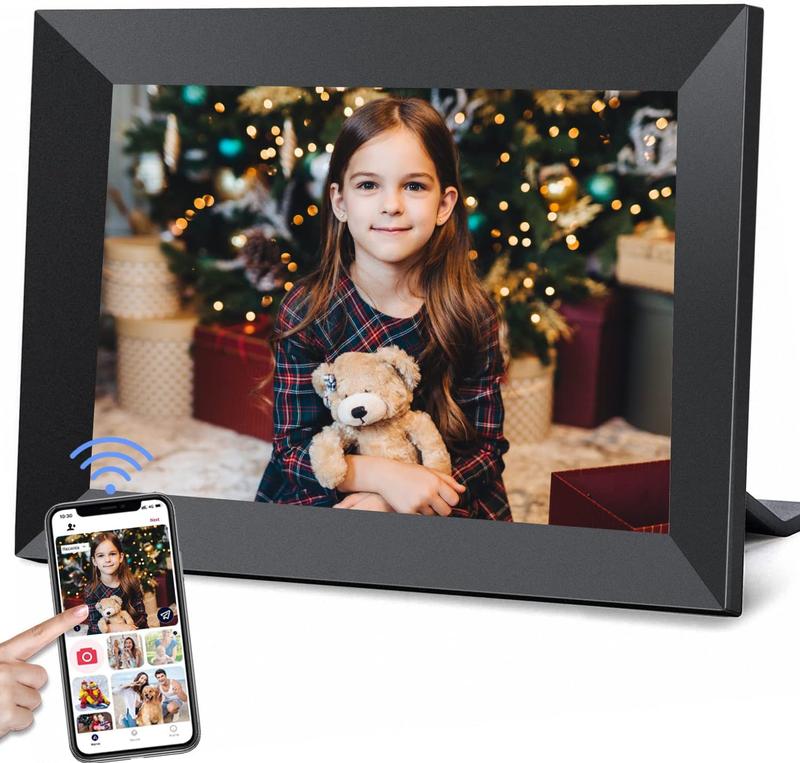 Ekoio Christmas gift box,Gift idea,10.1 Inch WiFi Digital Picture Frame with 1280 * 800P IPS Touch Screen HD Disply,Built-in 32GB Storage,Video Clips and Slide Show,Send Photos Instantly from Anywhere with via Free APP…