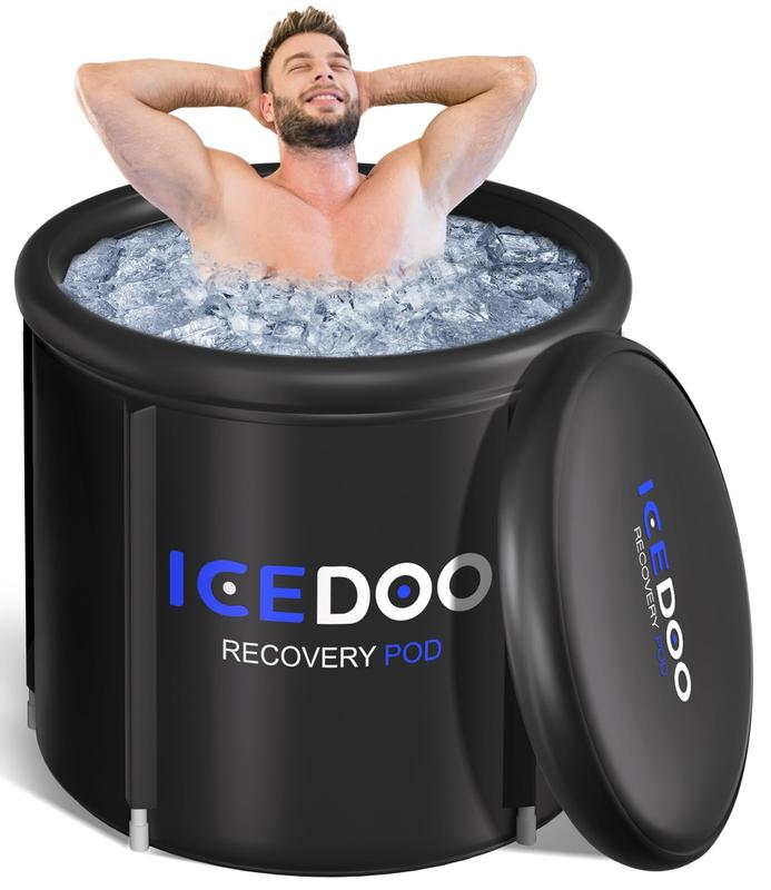 119 Gal Portable Inflatable Ice Bath Tub for Athletes,Multiple Layered Cold Plunge Tub with Cover,Ice Plunge Tub for Cold Water Therapy,Portable Ice Bath for Home,Courtyard and Outdoor