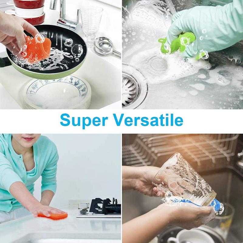 3PCS Super Food-Grade Silicone Dish Sponges for Kitchen