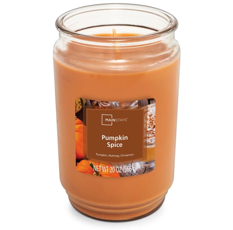 Mainstays Pumpkin Spice Scented Single Wick Candle, 20 oz.