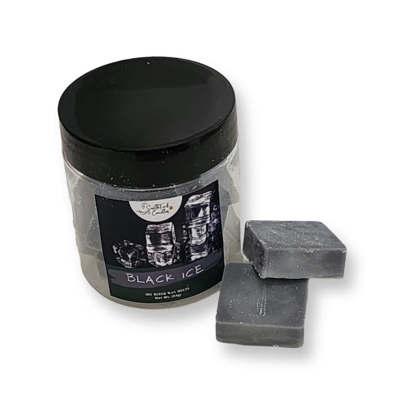 Black Ice (type) Wax Melt - 4oz Jar with 54g of cube mold