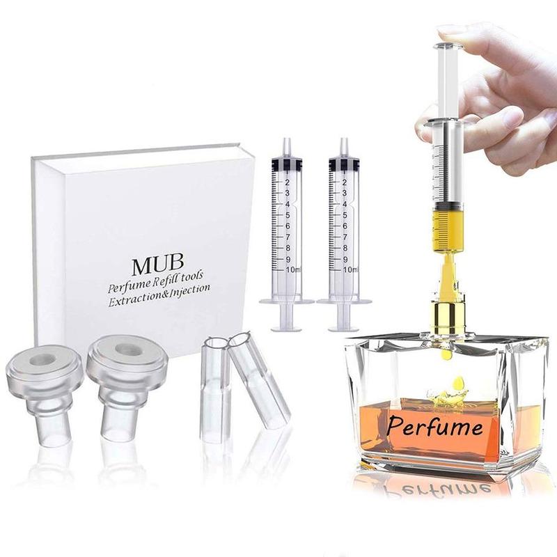 10ml Perfume Dispenser Kit, 2 5pcs Plastic Measuring Injection Perfume Refill Dispenser, Beauty & Personal Care Product