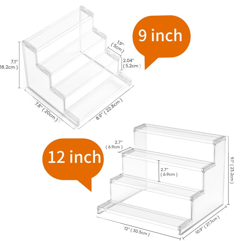 Lifewit 4 Tier Clear Display Stand for Perfume, Cologne, Fragrance, Skincare, Makeup, Cosmetics, Figures, Cupcake, Dessert