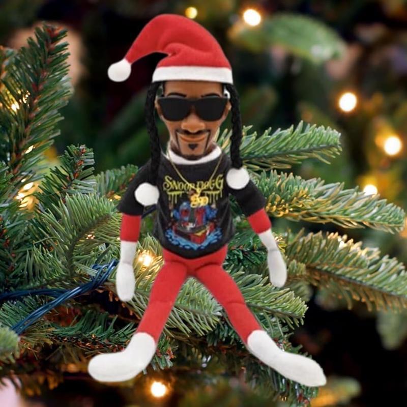 Snoop on A Stoop Hip Hop Lovers Christmas Elf Behaving Badly Table Ornaments Resin Home Garden Decoration 2