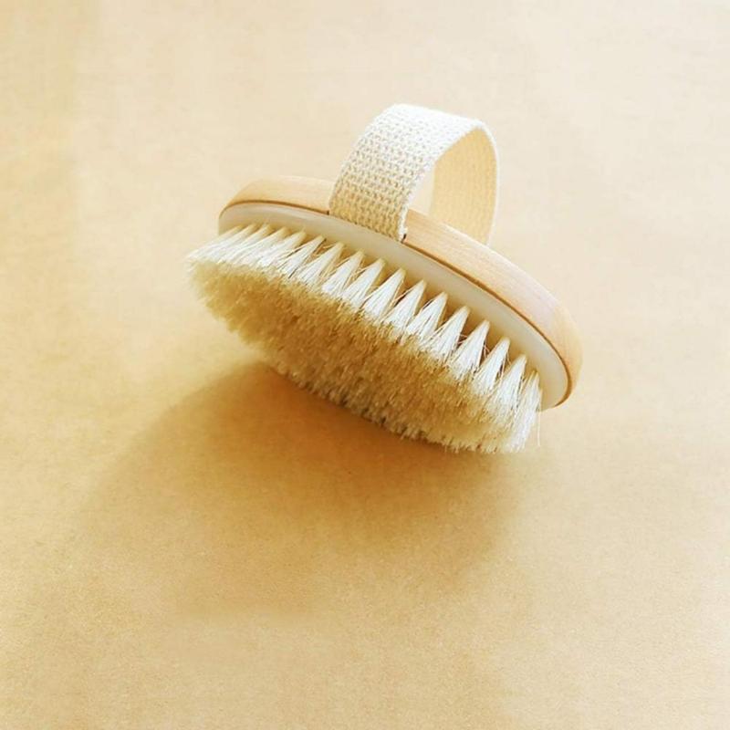 Dry Brushing Body Brush Exfoliating Brush Natural Bristle Bath Brush for Remove Dead Skin Toxins Cellulite,Treatment,Improves Lymphatic Functions,Exfoliates,Stimulates Blood Circulation(Creative Life Pavilion) Accessories