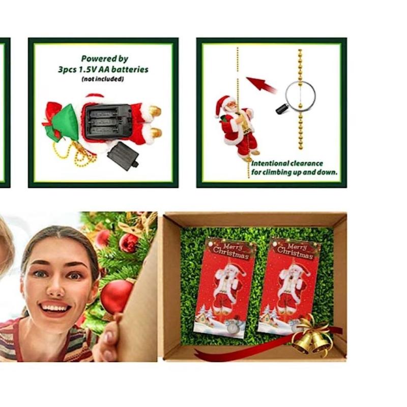 Santa Claus Christmas Present Decorations for Festive Home Parties