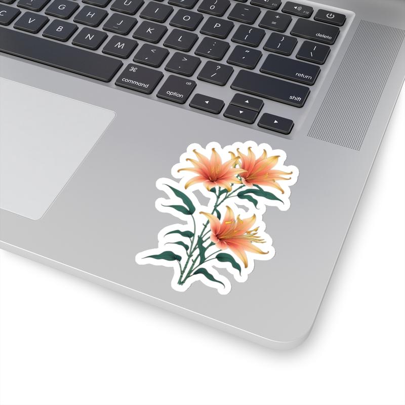 Floral Kiss-Cut Stickers | Vibrant Flower Stickers for Laptops, Journals, Water Bottles, Gift Decoration, & Art Projects Brush Ornaments