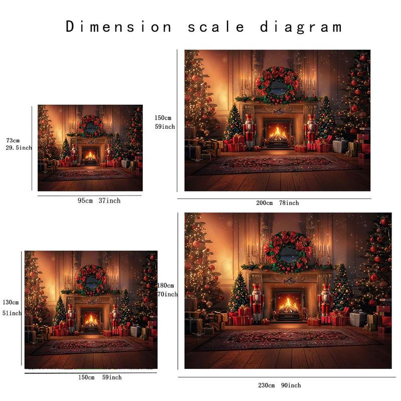 Christmas Themed Tapestry, Fireplace Pattern Wall Hanging, Wall Decor for Home Living Room Bedroom, Home Decor, Room Decor, Bedroom Accessories