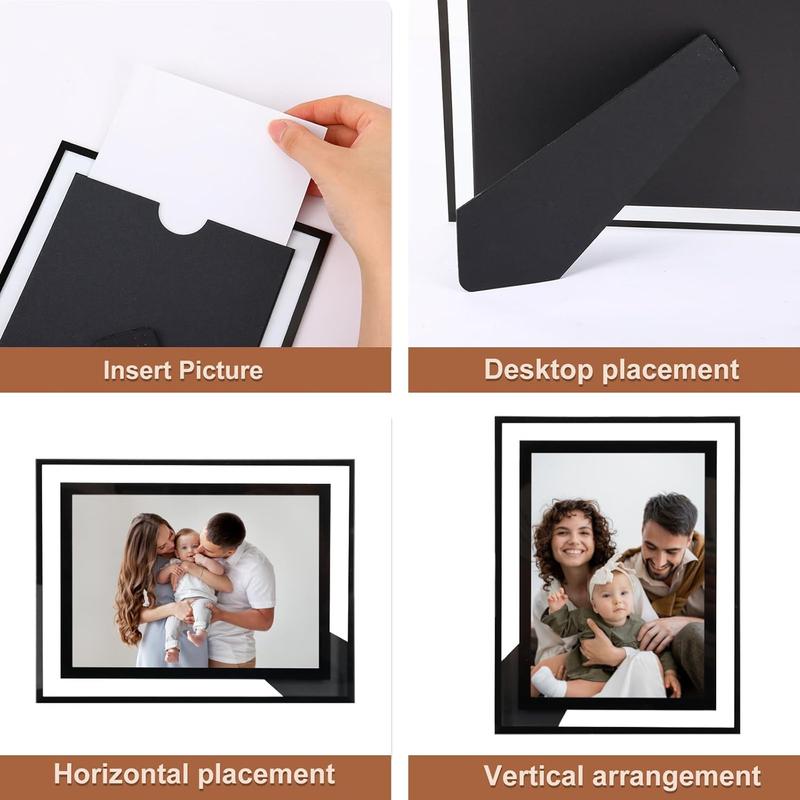 8x10 Picture Frames, Set of 3, Black Photo Frame, Tempered Glass, Tabletop Display Photo Frames for Wall Mounting or Table Top Display, Gift Photo Frame Decor