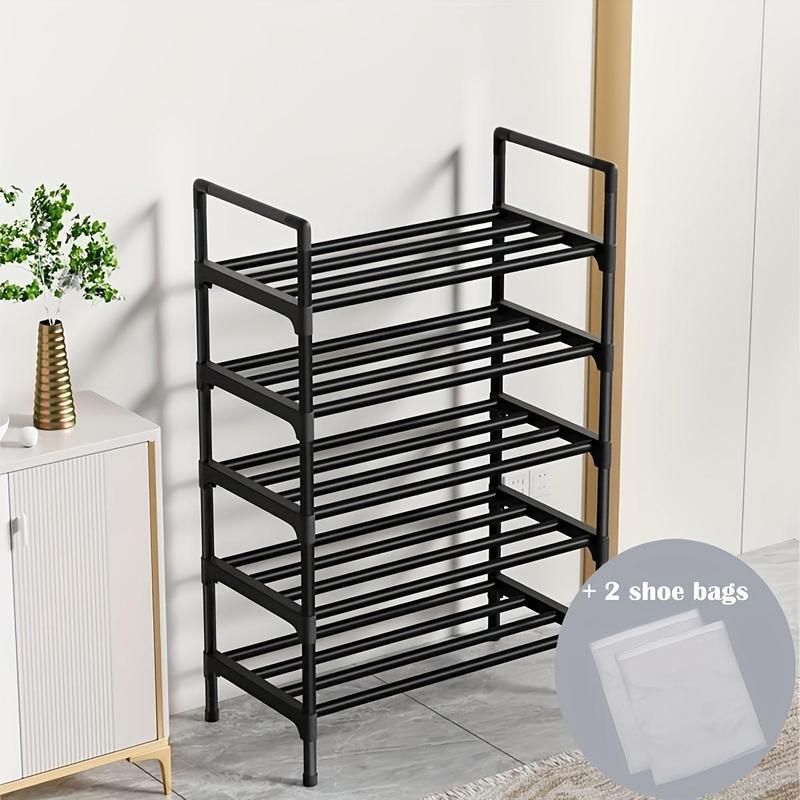 5 Layer Shoe Rack, 1 Count Large Capacity Foldable Shoe Storage Rack, Storage Organizer, Home Organizer for Bedroom, Living Room, Office, Fall Decor