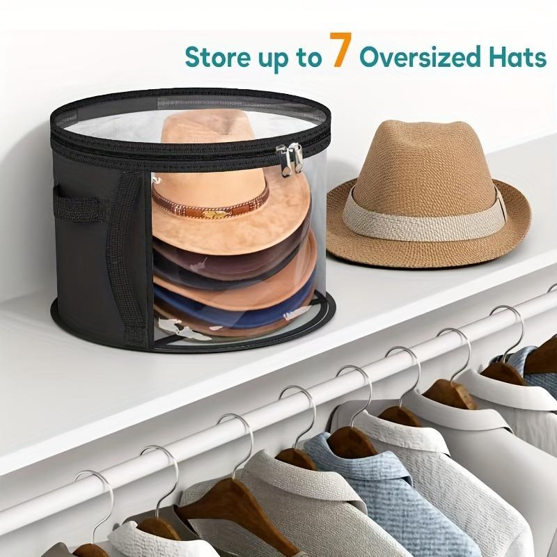 Hat Storage Bag, 1 Count Portable Hat Storage Box, Suitable for All Large Size Hats, Multifunctional Home Organizers for Toys, Clothes, Bags, Blankets