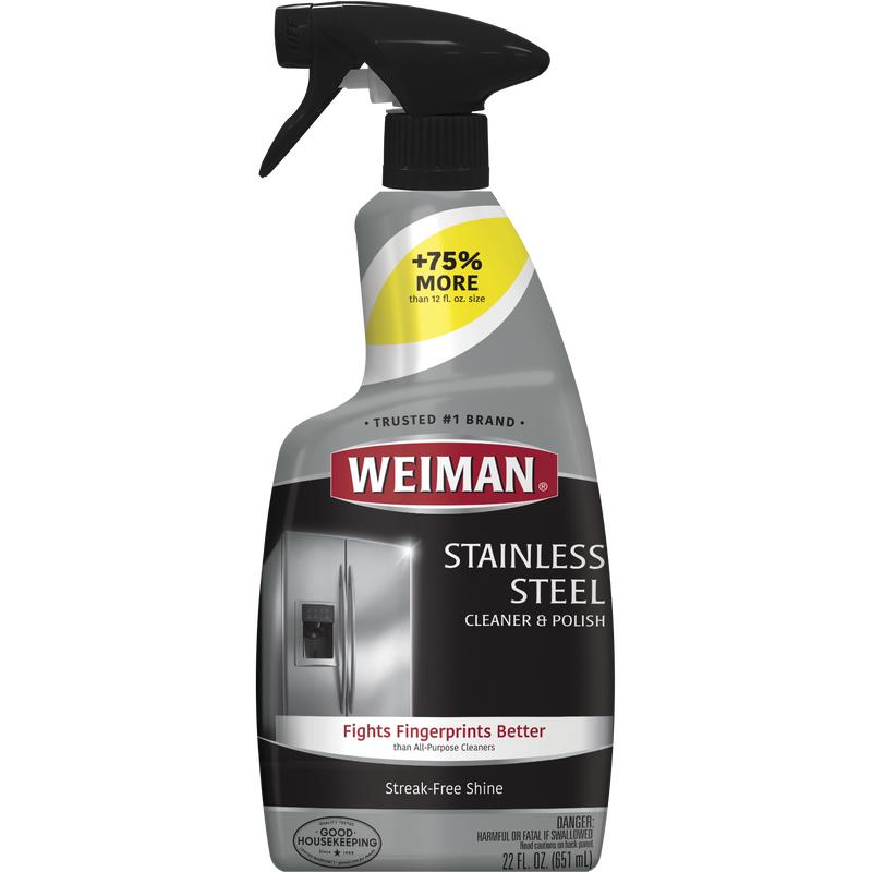 Weiman Stainless Steel Cleaner & Polish 22oz Spray Household