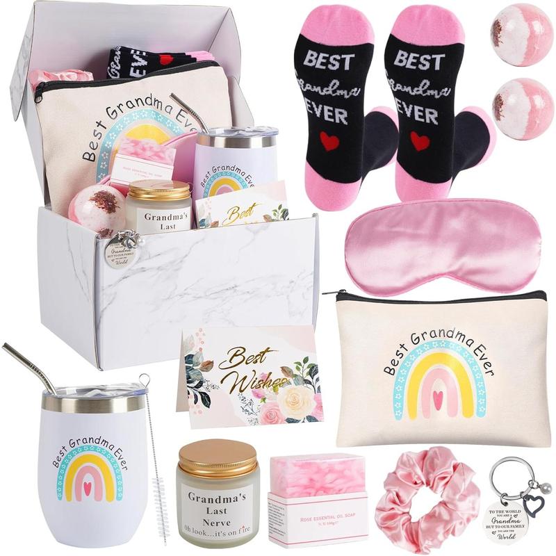 12 count Grandma Birthday Gifts, Grandma Gifts Box, Birthday Gifts for Grandma from Granddaughter Grandson,Nana Gifts Basket Grandma Birthday Gifts for Gigi Grandmother