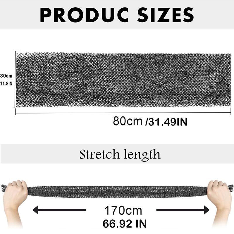 African Exfoliating Net Long Bath Net Sponge,Bathing Body Exfoliating Shower Body Back Scrubber Skin Smoother,Stretch Length to 66 INCH (Black) Accessories Nature