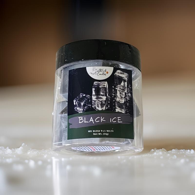 Black Ice (type) Wax Melt - 4oz Jar with 54g of cube mold