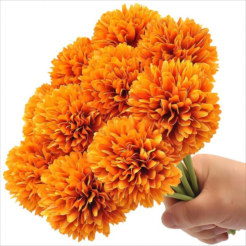 Home Decor Artificial Dried Flower, 10pcs Faux Chrysanthemum Ball Hydrangea without Vase, Fake Flower for Home Garden Wedding Party Decoration, Mean Girls Decorations, Gift For Mom, Bedroom Decor