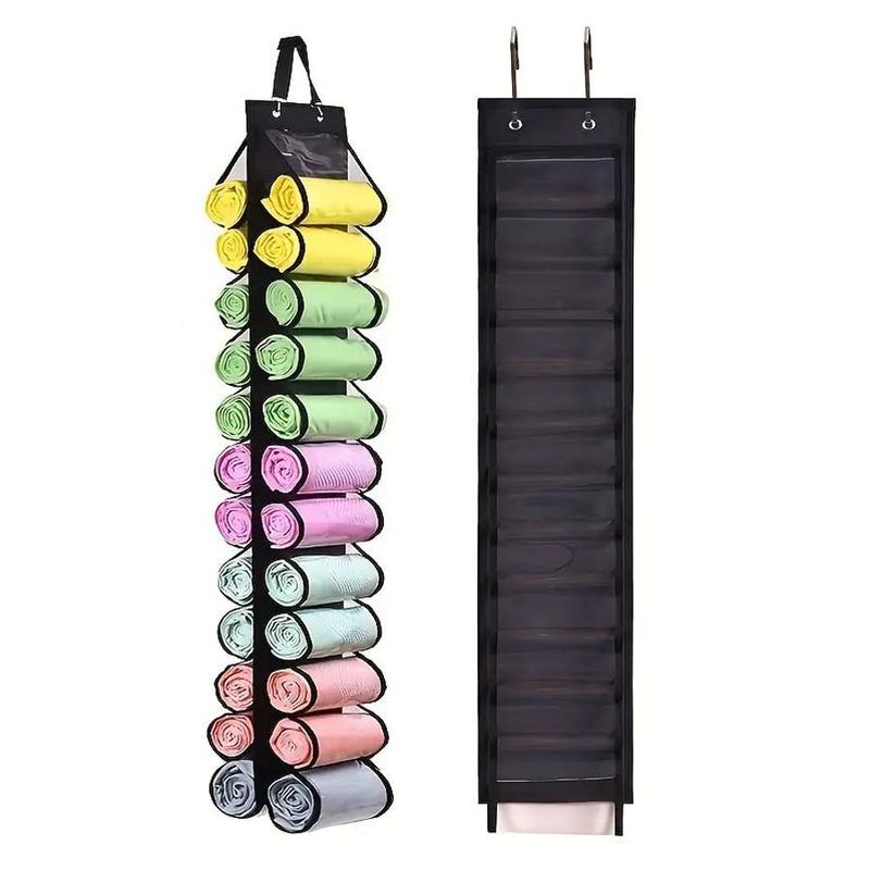 Tights Storage Bag, 1 Count Foldable Tights Storage Box, Clothes Storage Rack Can Hold 24 Pairs of Tights, Portable Wardrobe Storage Rack