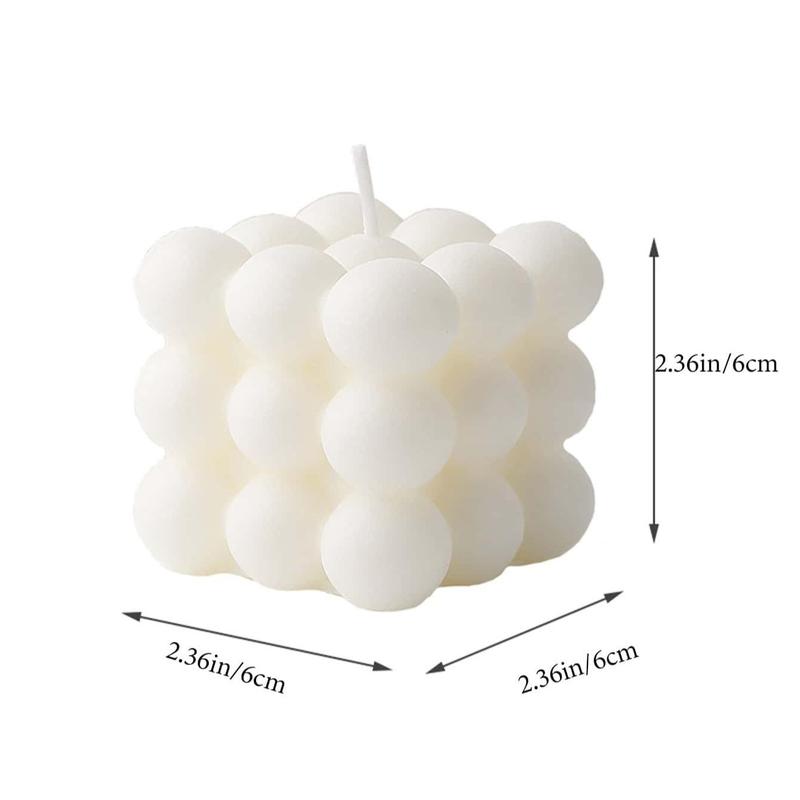 3D Bubble Cube Shaped Aromatherapy Candle, Creative Decorative Candle, Decorative Ornaments for Home Party Wedding