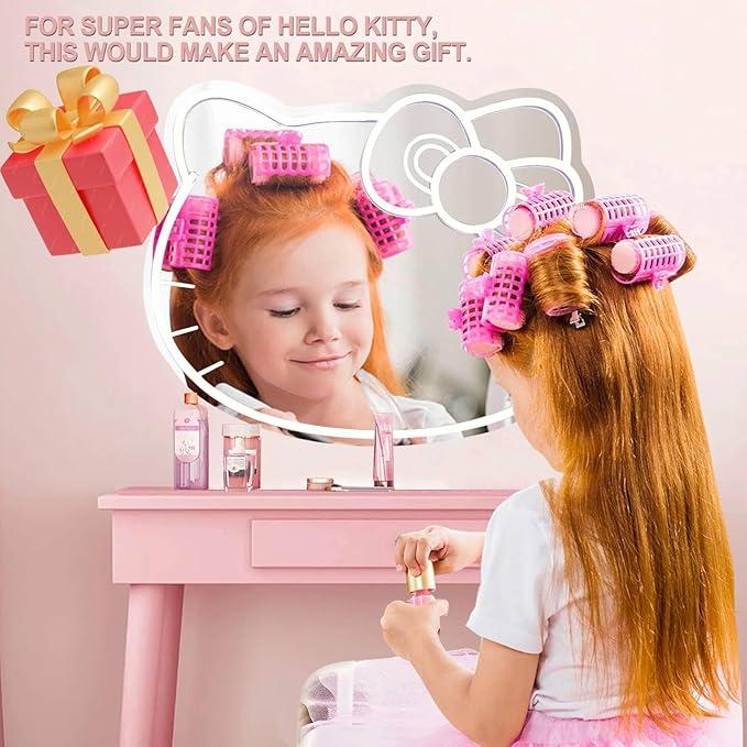 Stress relief toys He-llo Ki-tt-y Vanity Mirror with Dimmable 18.5