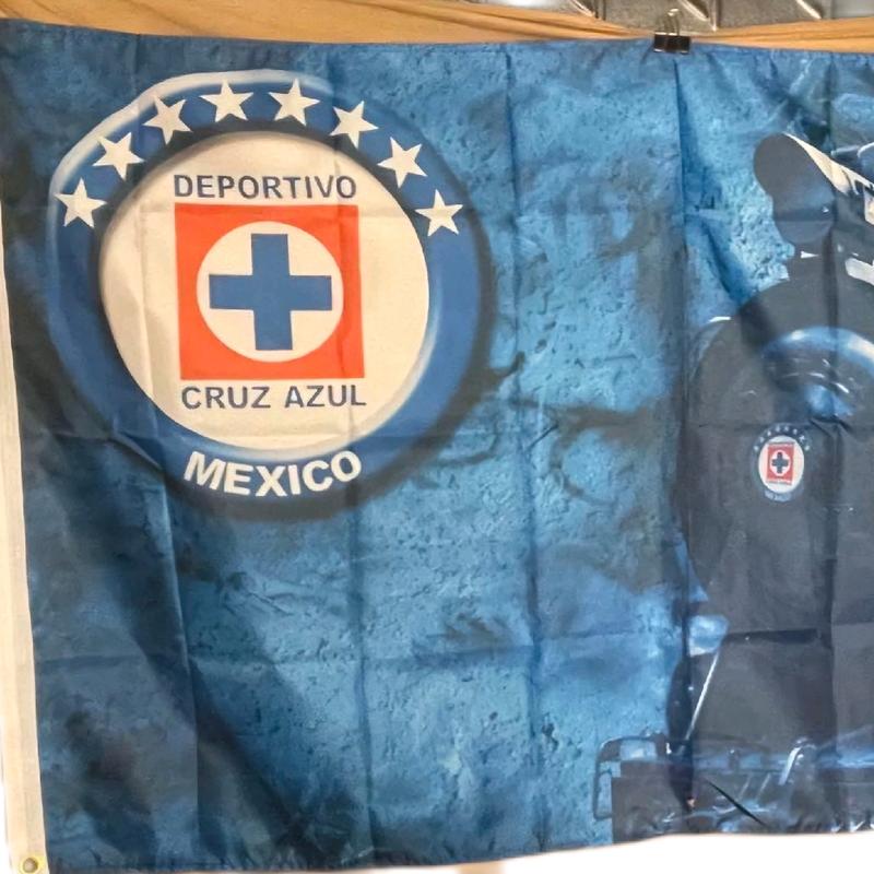 Cruz Azul Soccer Banner - 3x5 Ft, Indoors and Outdoors Soccer Flag