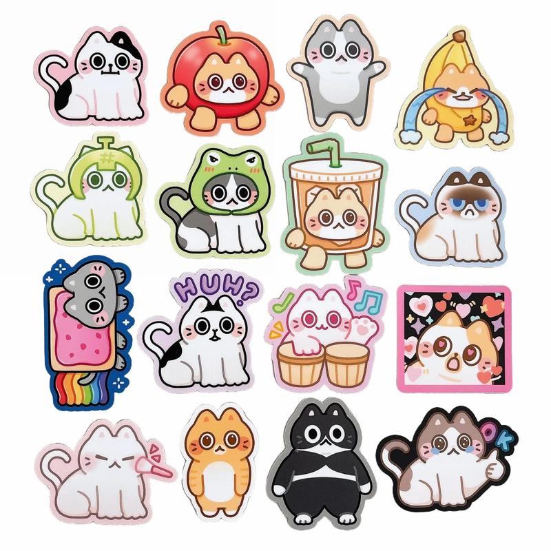 Cute Cat Meme Heavy Duty Waterproof Vinyl Diecut Stickers