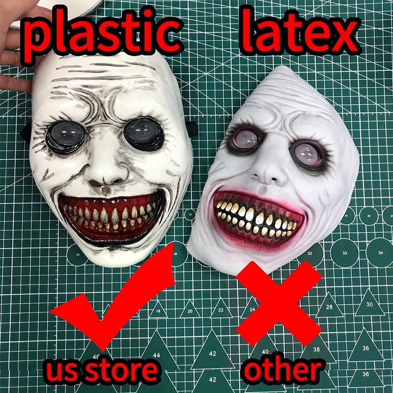 1pc Men's Halloween Horror Zombie Mask, Plastics Anime Demon Scary Horror Mask, Plastic Evil Cosplay Mask Props monster mask