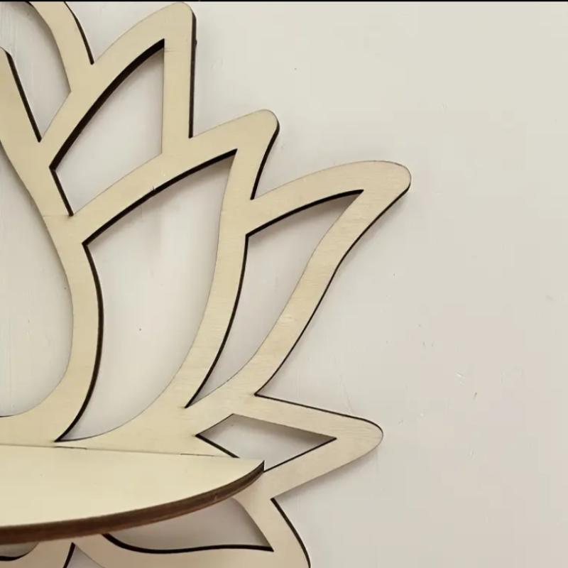 Lotus Flower Design Wall Mounted Shelf, Creative Hollow Out Wall Shelf, Multifunctional Wall Decor For Home Living Room Bedroom