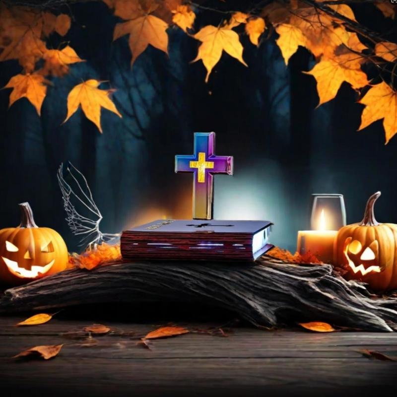 Magnetic Floating Cross Lamp with RGB Color-Changing Lights - Perfect for Home, Office, and Religious Decor