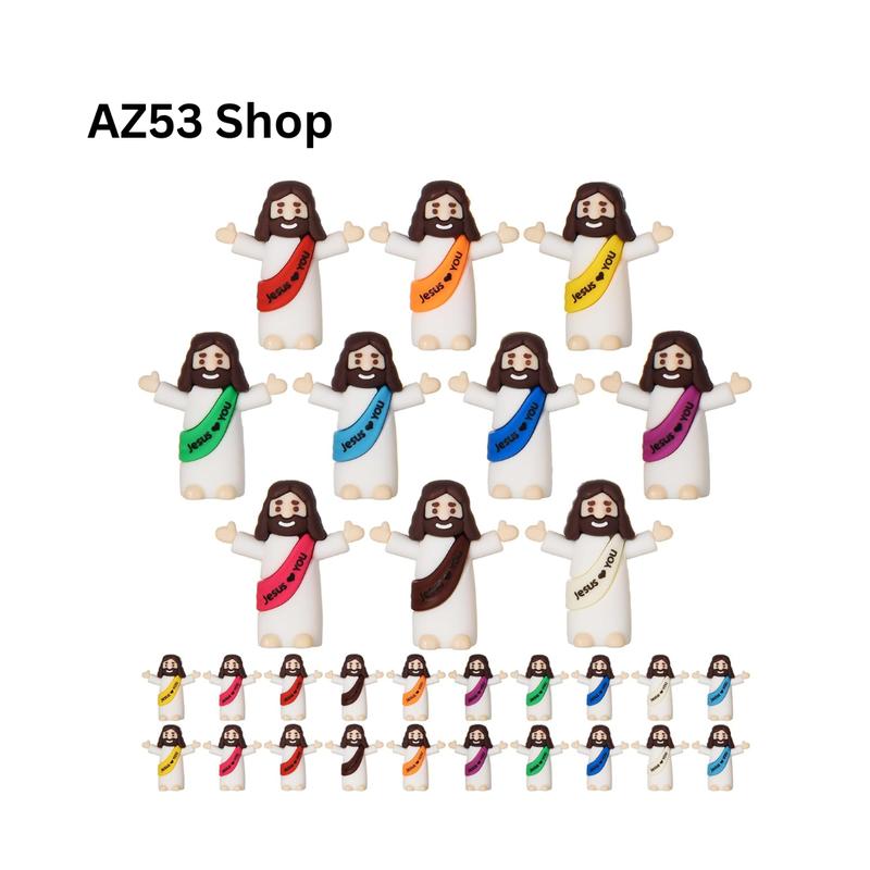 30 Pcs Mini Jesus Figures Jesus Loves You Jesus Doll Little Jesus Figurine to Hide and Seek Classic Religious Gifts Christ Savior Jesus for Sunday Easter Egg Stuffers Gift (30, Multicolor)