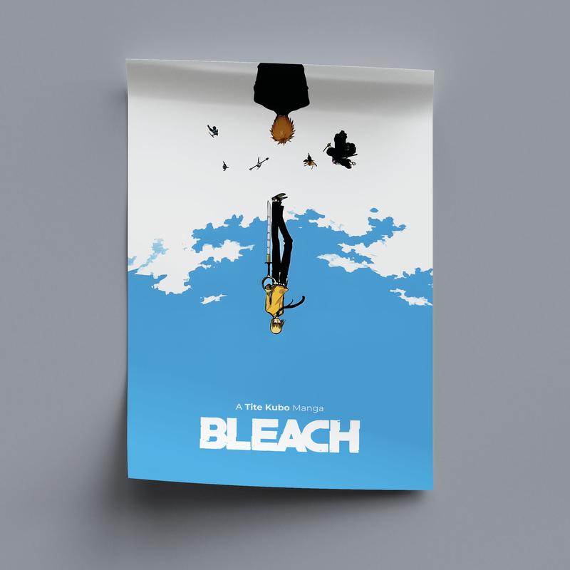 Bleach: The Upside Down World Poster – Exclusive High-Quality Anime Wall Art – Surreal Realms Gift for Bleach Fans Artistic Decor